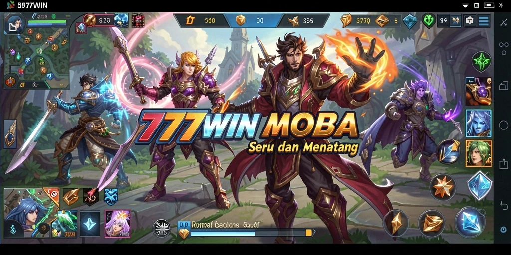 Tampilan gameplay MOBA yang mendebarkan di 777WIN.