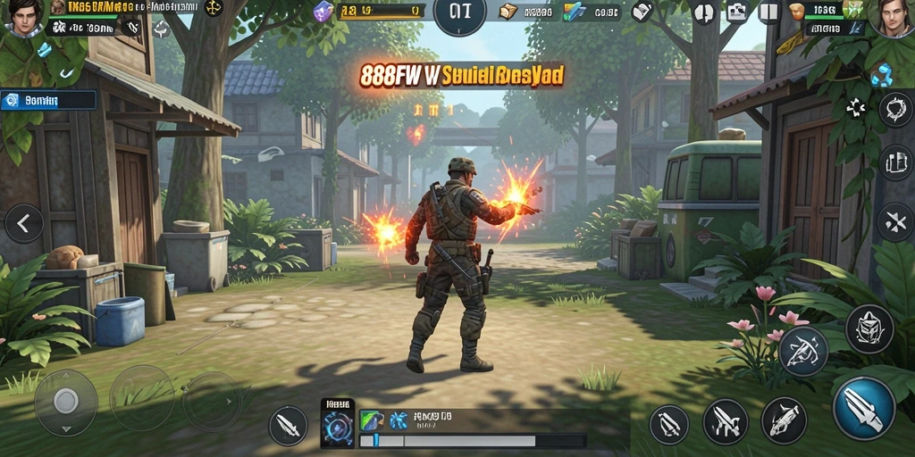 Screenshot gameplay menunjukkan aktivitas dinamis karakter di <strong>888FW</strong>.