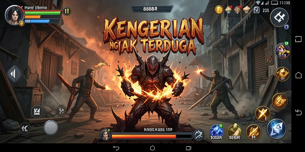 Screenshot gameplay 888R dengan suasana horor yang mencekam.