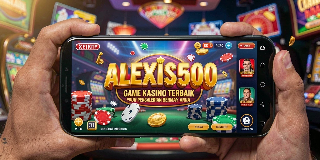Screenshot gameplay ALEXIS500 yang menunjukkan suasana kasino yang menarik.