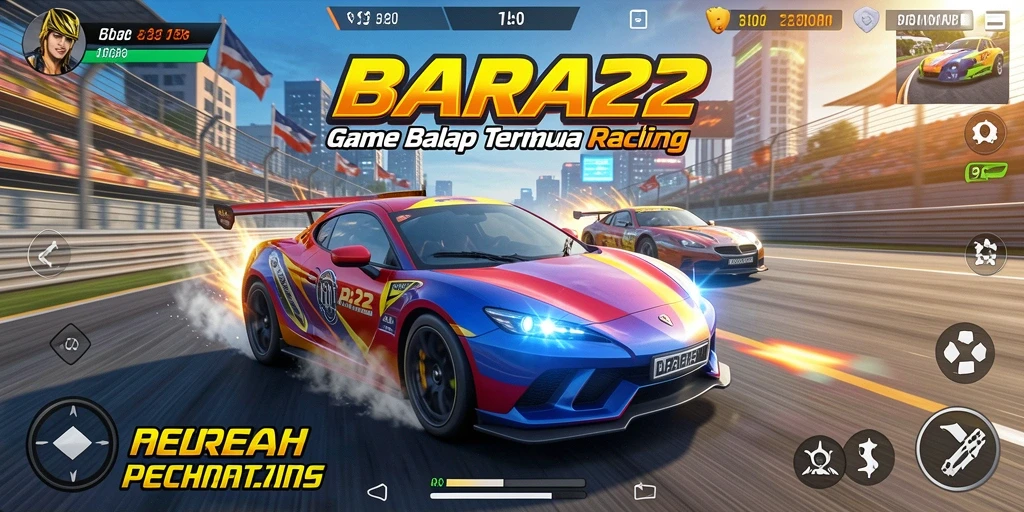 Gameplay Racing BARA22 dengan grafis memukau.