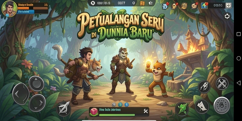 Tampilan gameplay petualangan yang mendebarkan di C0077.