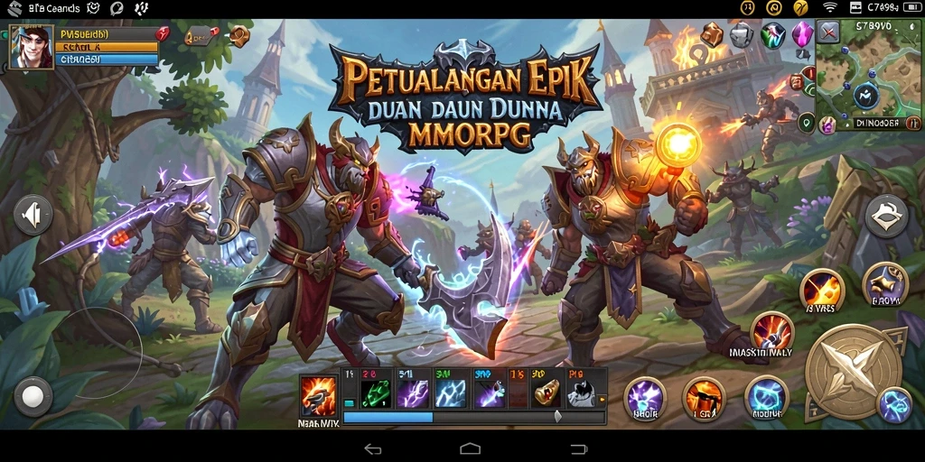 Screenshot menunjukkan aksi spektakuler dalam pertempuran MMORPG C7890.