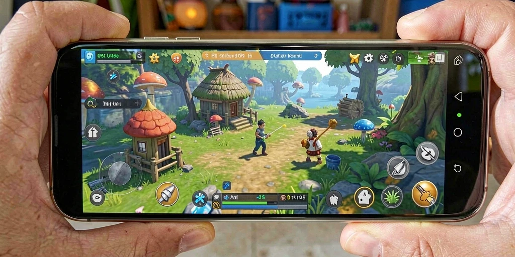 Tampilan gameplay D06 menunjukkan interaksi karakter dalam dunia simulasi.