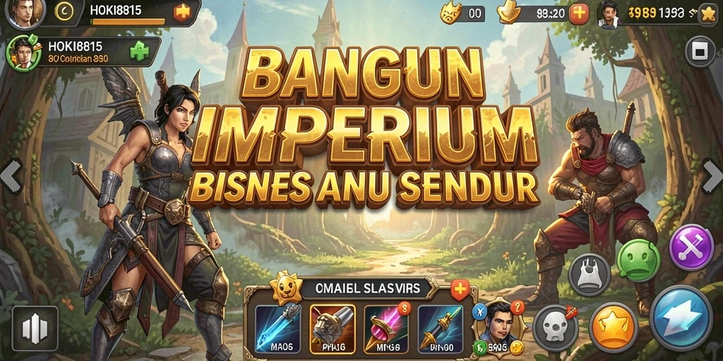 Tampilan gameplay HOKI8815 yang menarik dan penuh warna.