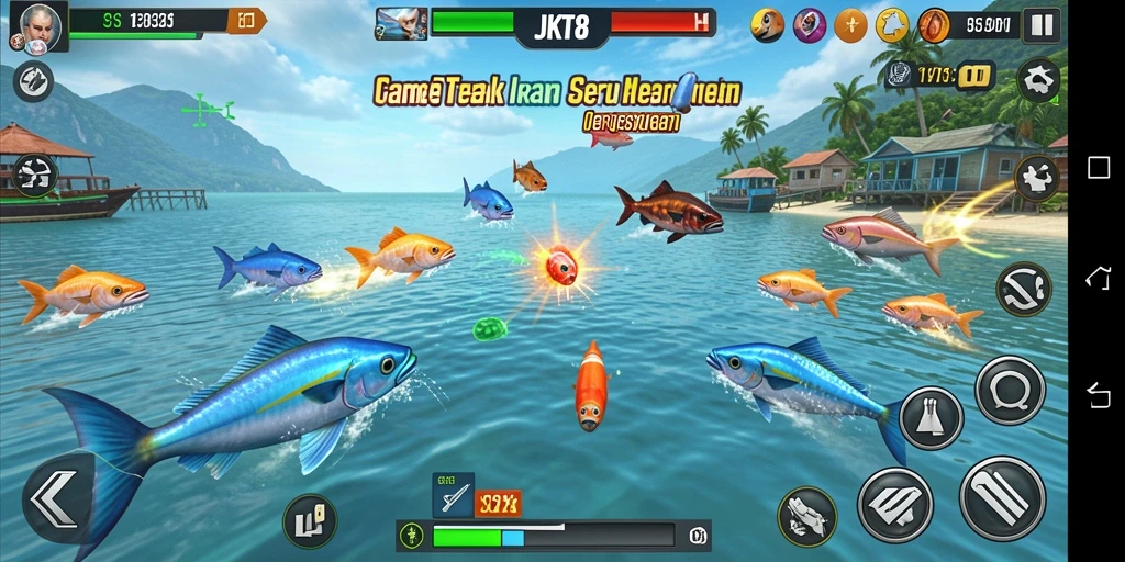Tampilan gameplay Tembak Ikan yang menarik dan seru di JKT8.