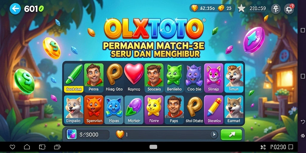 Tampilan menarik dari gameplay OLXTOTO yang menampilkan keseruan mencocokkan objek.