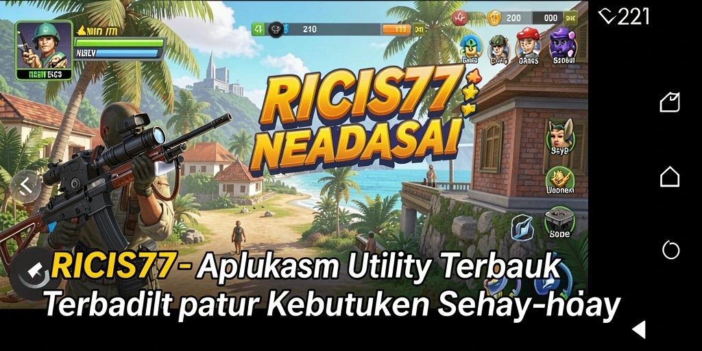 Tampilan antarmuka RICIS77 yang sederhana dan modern.