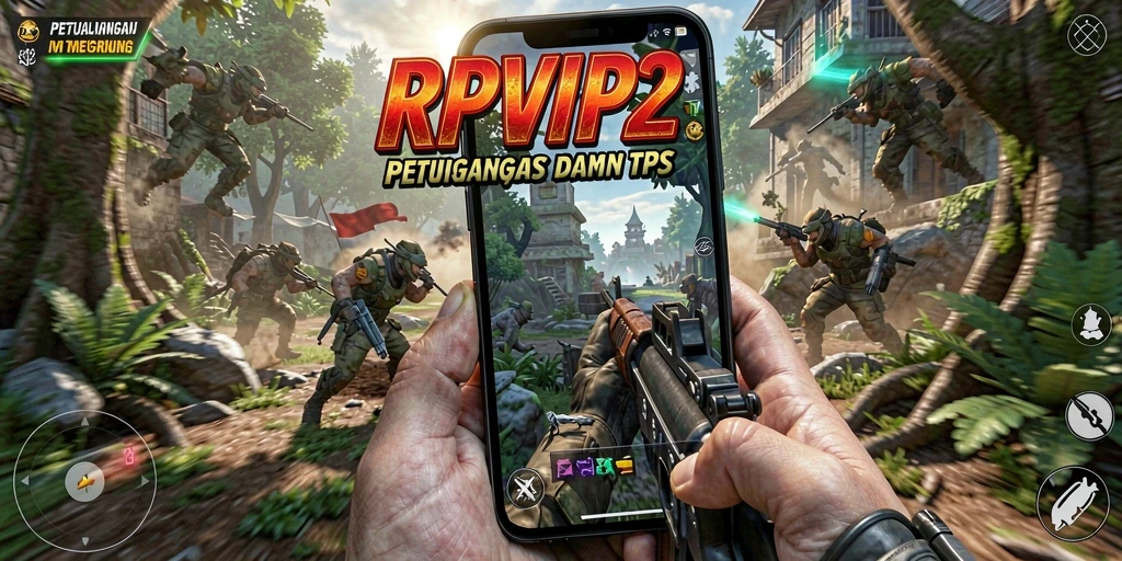 Tangkapan layar RPVIP2 menampilkan aksi intens dalam gameplay TPS.