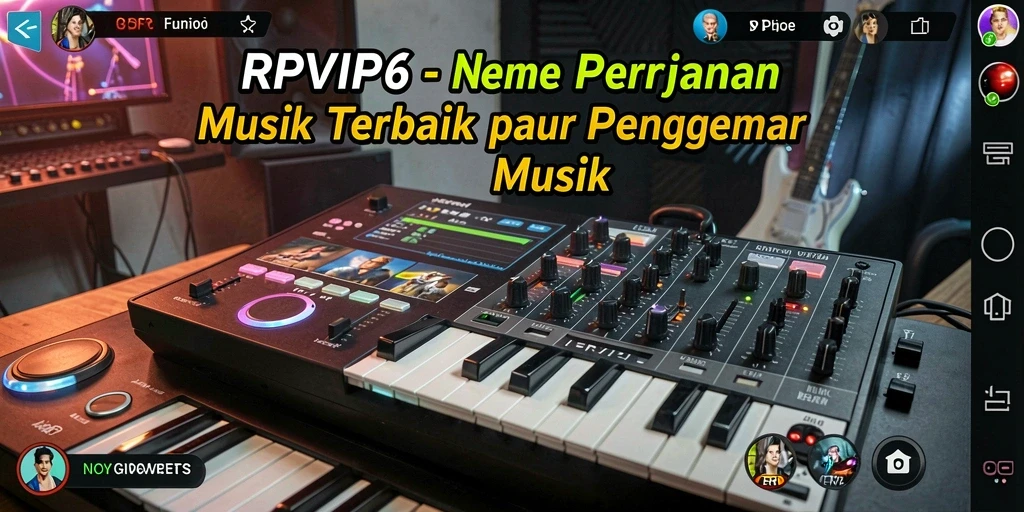 Tampilan gameplay RPVIP6 yang menarik saat memainkan lagu-lagu.
