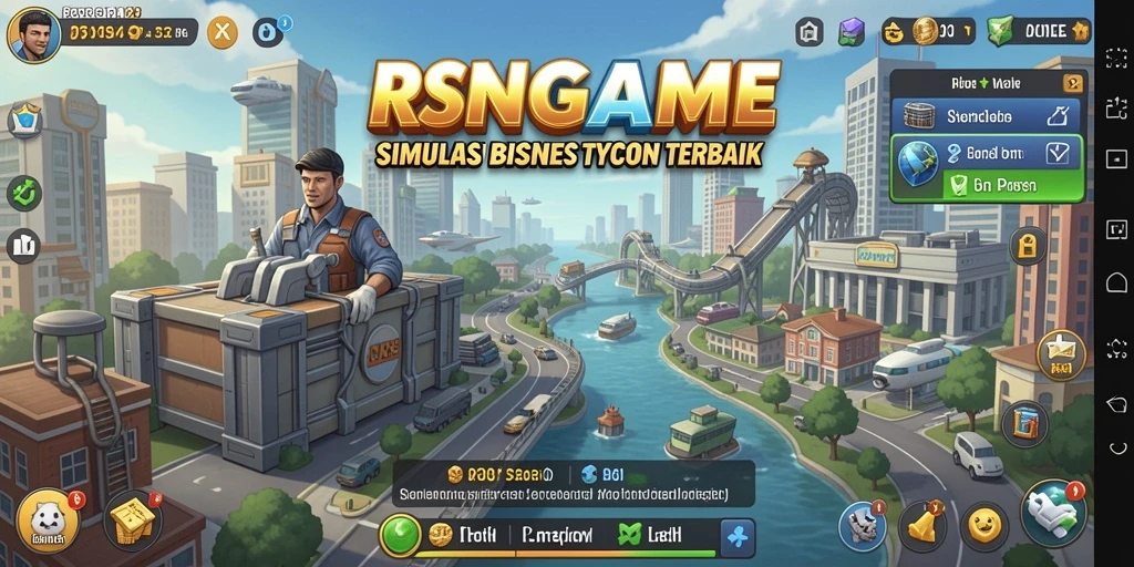 Tampilan gameplay RSNGAME yang menarik dengan elemen Tycoon yang memukau.