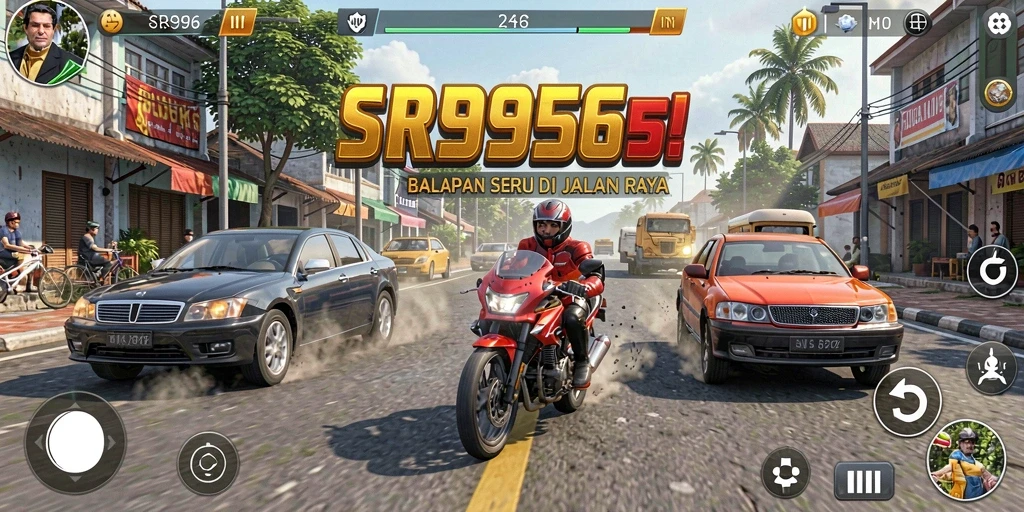 Gameplay balapan yang mendebarkan dan grafis menawan di SR996.