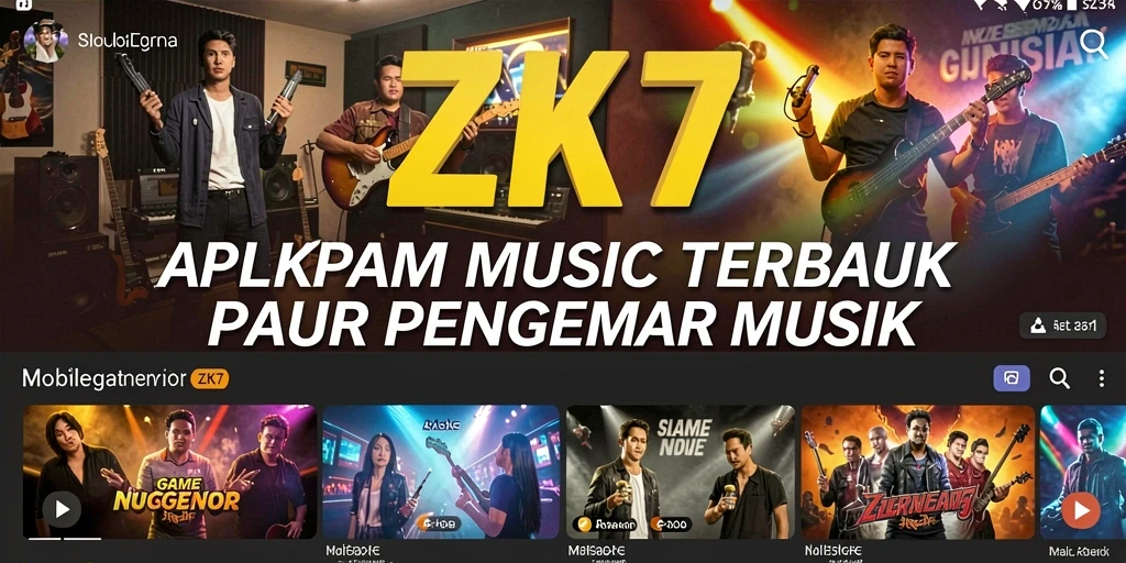 Screenshot ZK7 menampilkan gameplay seru dengan irama musik.